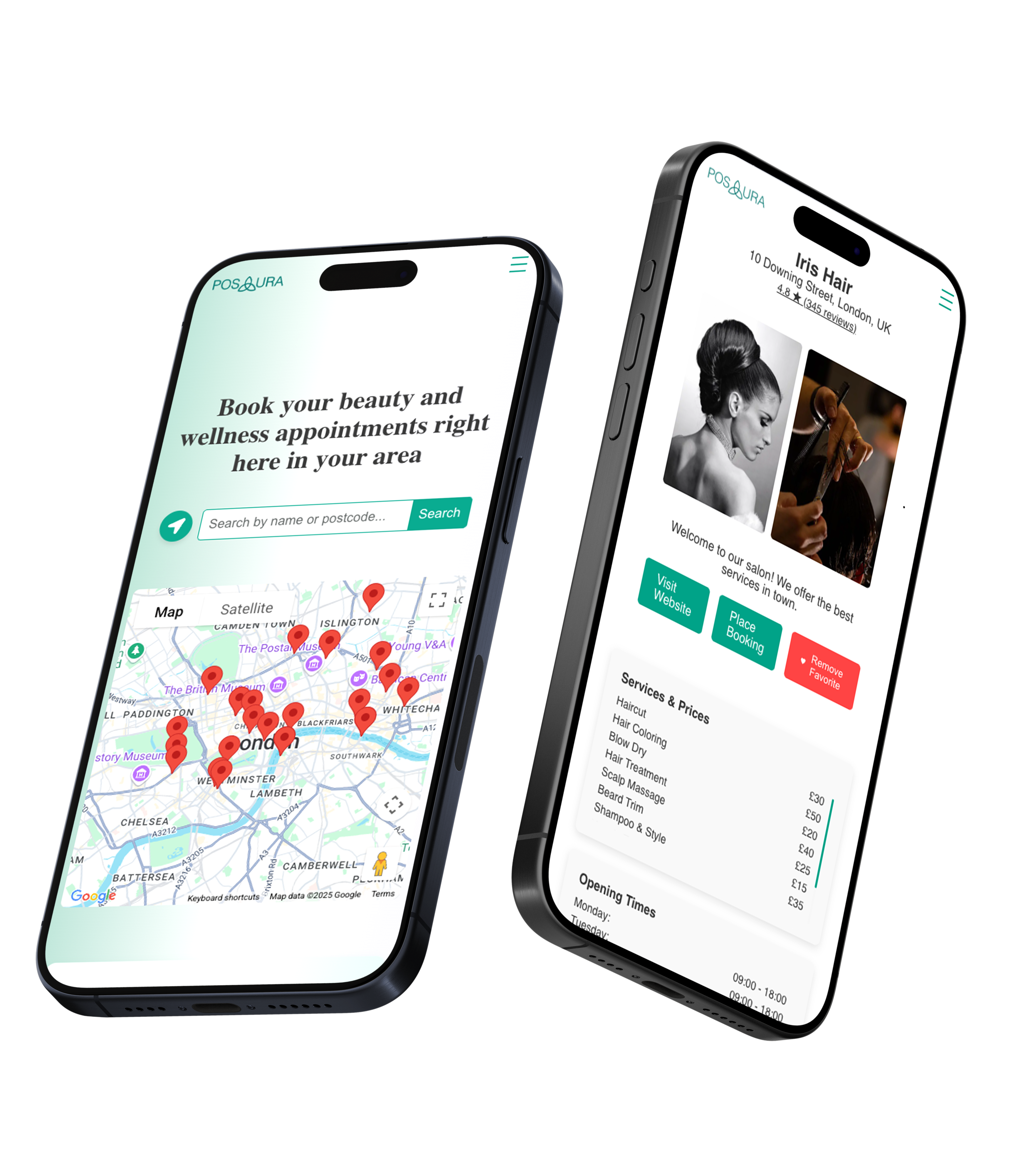 Posaura App Mockup